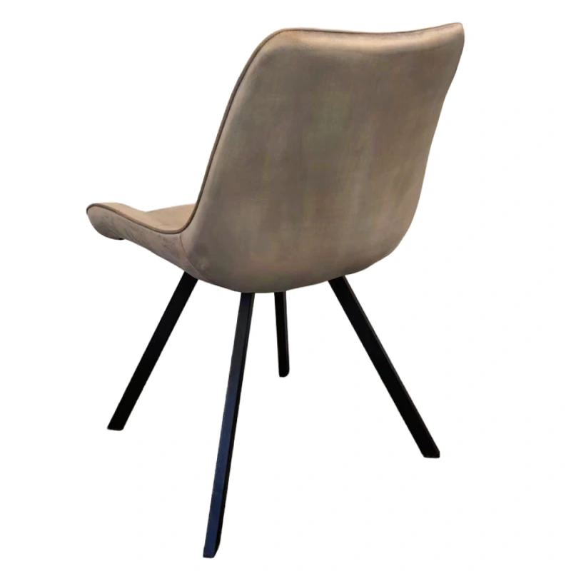 Jedálenská stolička, sivohnedá Taupe Velvet látka/čierna, SAMIRA 4