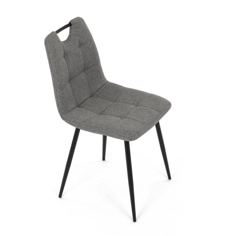 Jídelní židle, šedá, hladká látka, DCL-V2017 GREY2 12