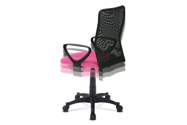 Kancelárska stolička KA-B047 PINK, látka MESH rúžová / čierna