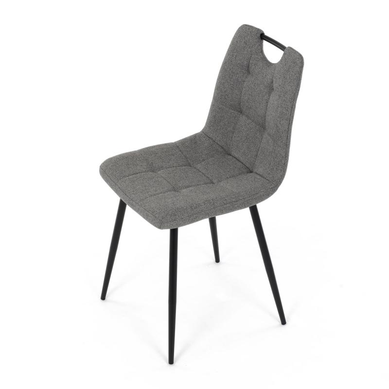 Jídelní židle, šedá, hladká látka, DCL-V2017 GREY2 8