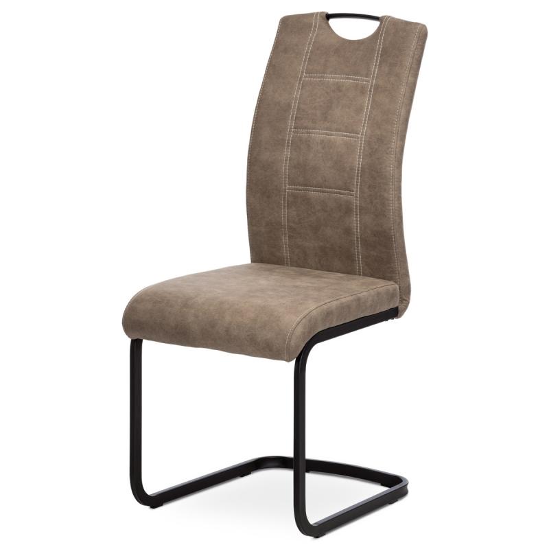 Jedálenská stolička DCL-413 LAN3 lanýžová látka v dekore vintage kože