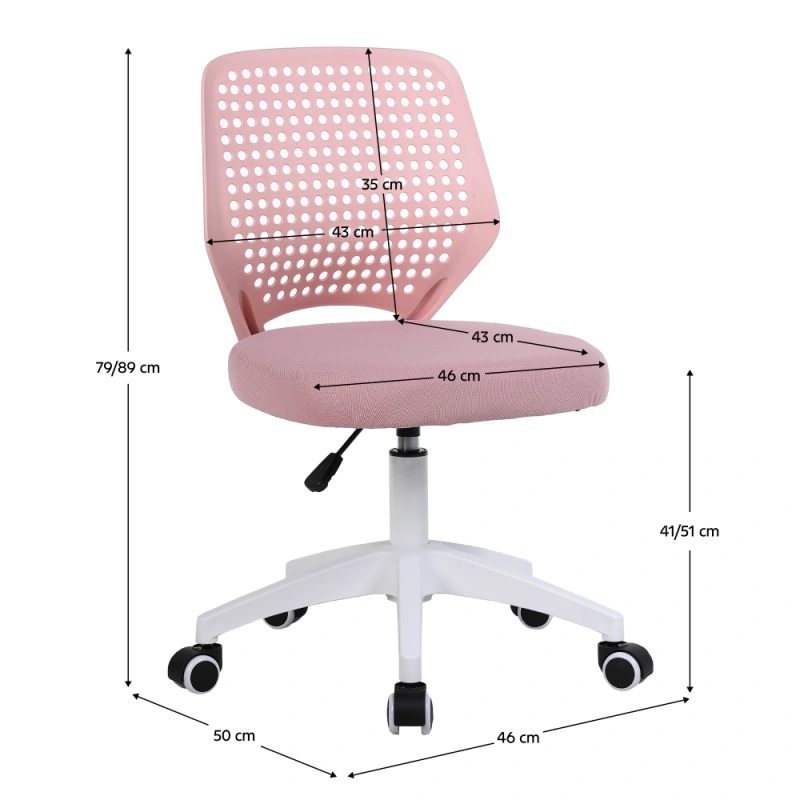 Otočná stolička, ružová/biela, SATOZ 12