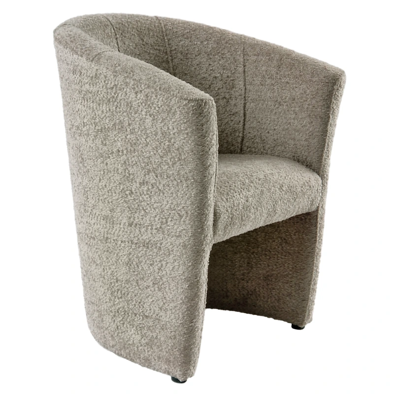 Klubové kreslo, sivobéžová Taupe látka Coral, CUBA 5