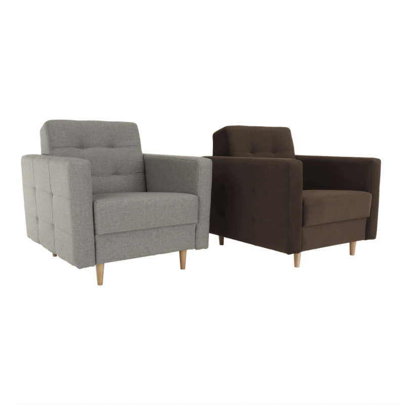 Celočalúnené kreslo, sivá látka, AMEDIA 12