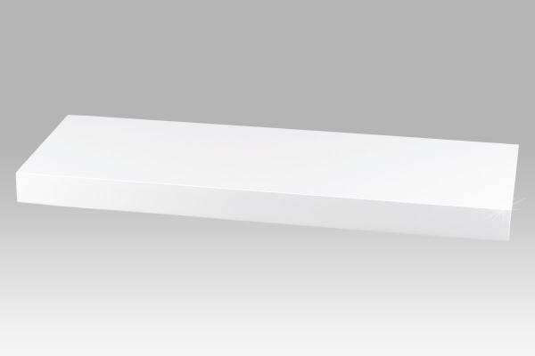 Polička nástenná 60 cm, MDF, farba biely vysoký lesk, baleno v ochranej fólii - P-001 WT
