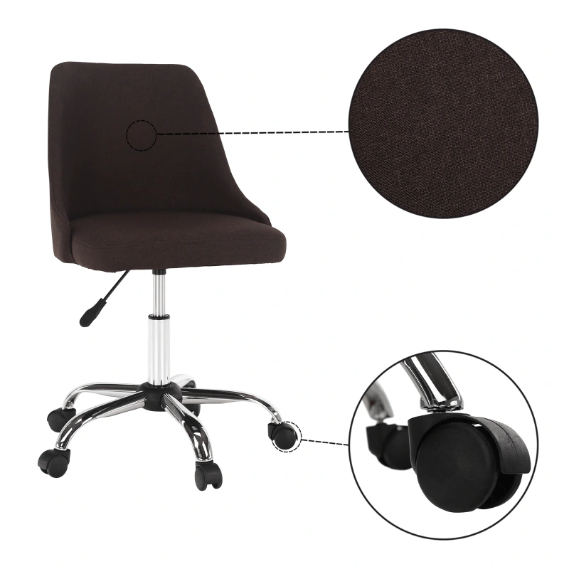 Kancelárska stolička, hnedá/chróm, EDIZ 18