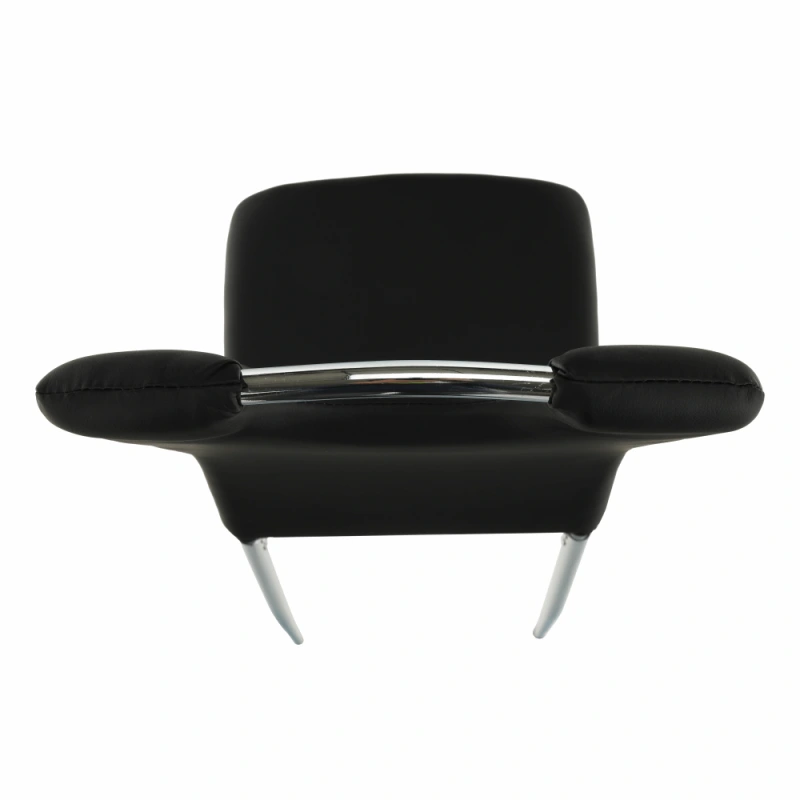 Jedálenská stolička, ekokoža čierna/chróm, ERVINA 3