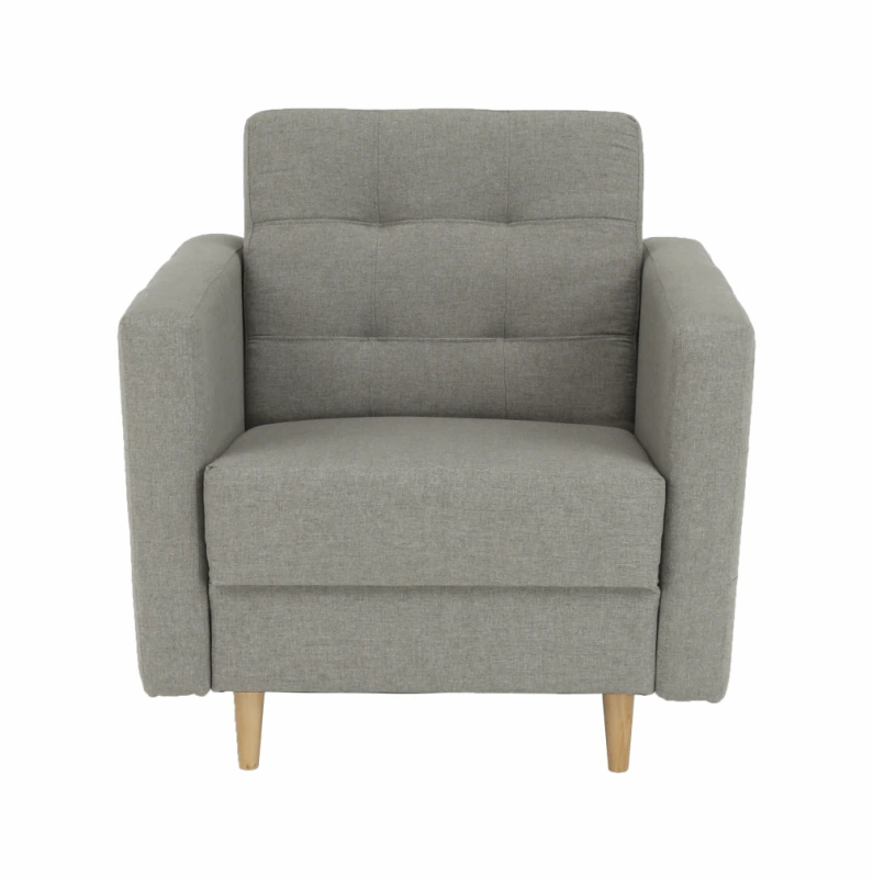 Celočalúnené kreslo, sivá látka, AMEDIA 6