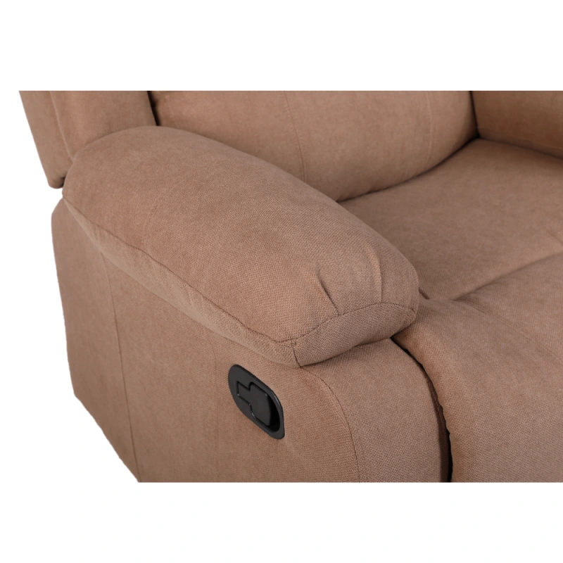 Relaxačné polohovacie kreslo, hnedá látka, ASKOY NEW 15