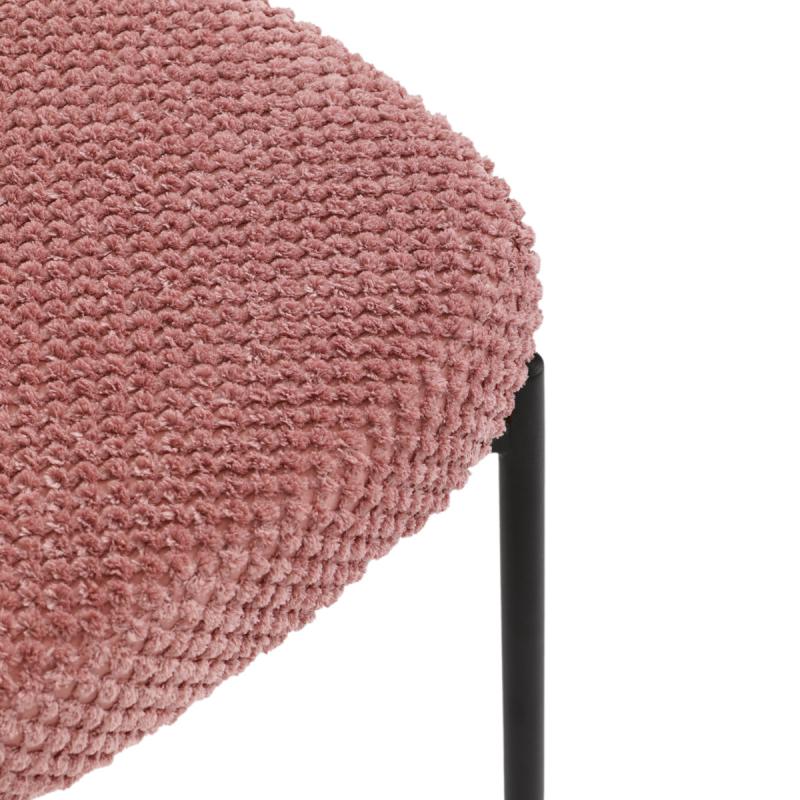 Jídelní židle, růžová, látka bouclé, CT-W1077 PINK2 16