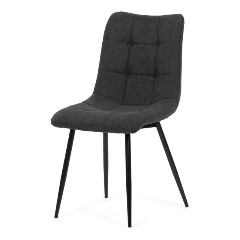 Židle jídelní DCL-193 GREY2, šedá látka, černé kovové nohy 2