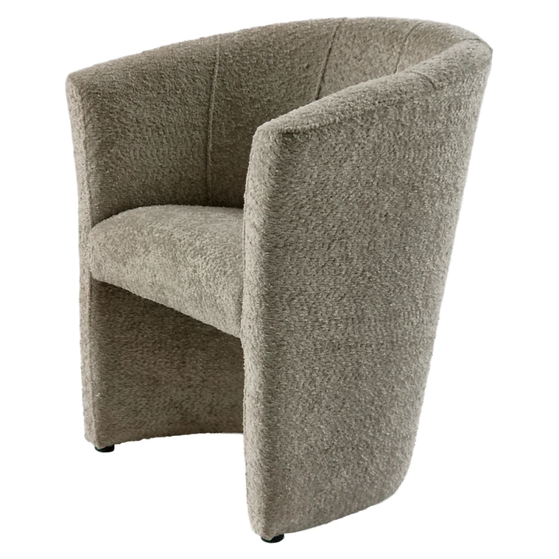 Klubové kreslo, sivobéžová Taupe látka Coral, CUBA 8