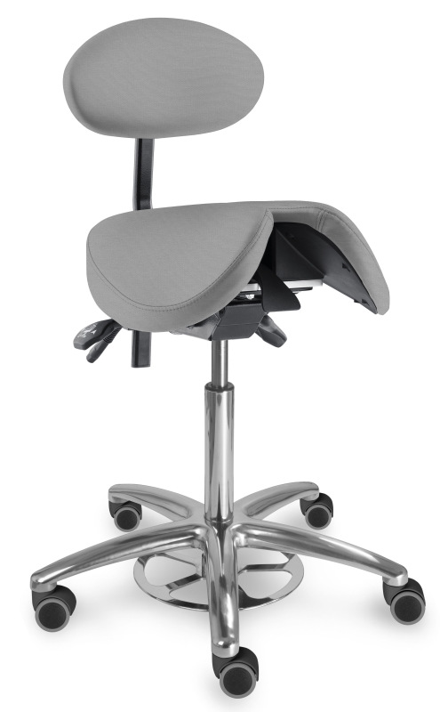 Sedlová zdravotnícka stolička 1215 S CLEAN čalúnenie KOŽENKA Silvertex, Mediflex 7