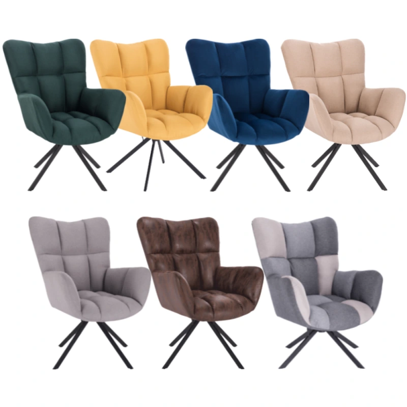 Dizajnové otočné kreslo, patchwork/čierna, KOMODO 17