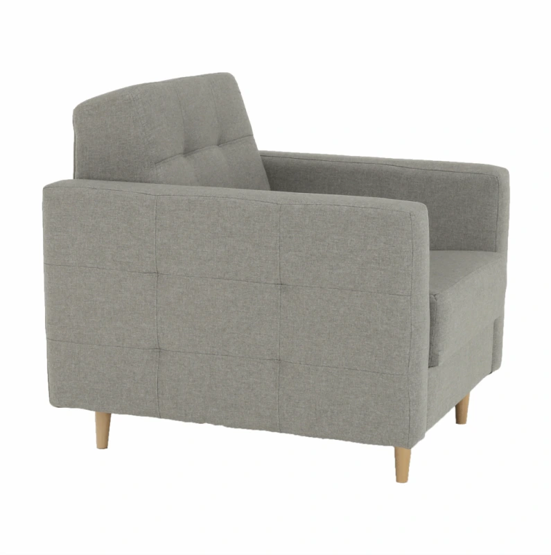 Celočalúnené kreslo, sivá látka, AMEDIA 5