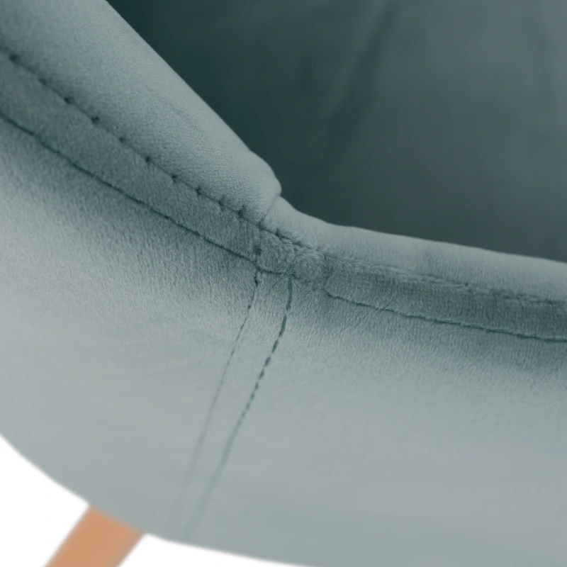 Otočné kreslo, velvet látka, neomint/buk, DALIO 5