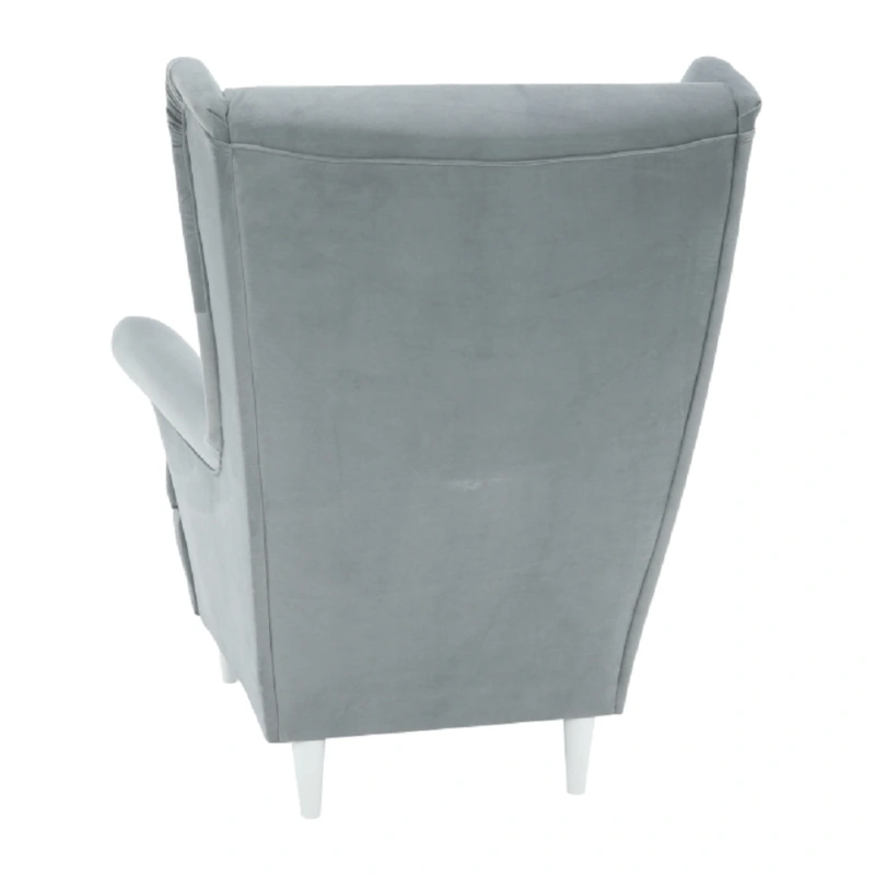 Kreslo ušiak, svetlosivá/biela, RUFINO 3 NEW 12