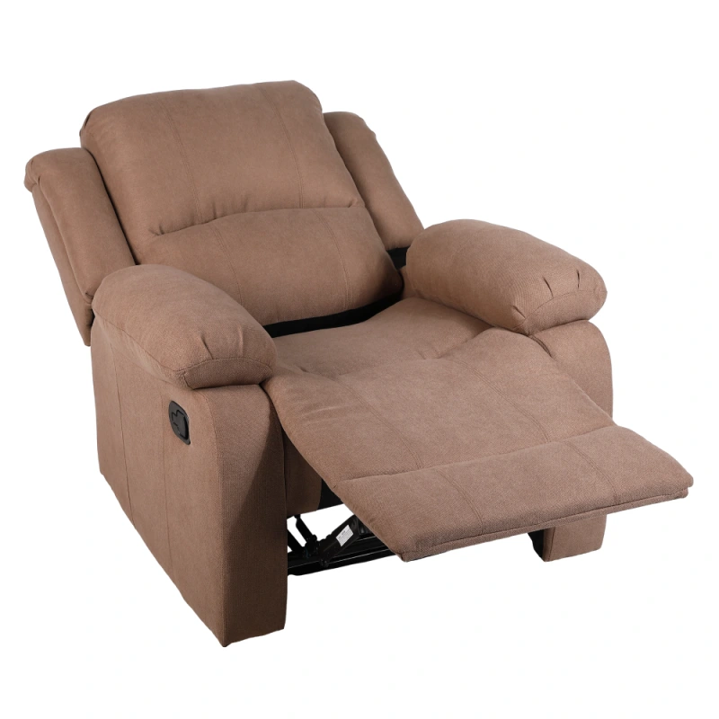 Relaxačné polohovacie kreslo, hnedá látka, ASKOY NEW 4