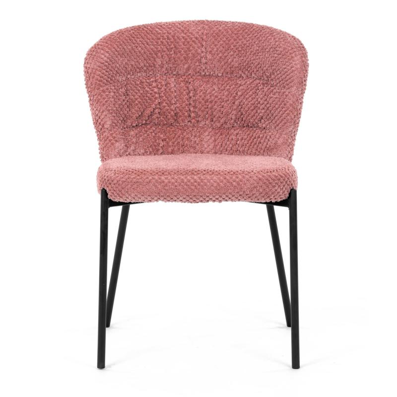 Jídelní židle, růžová, látka bouclé, CT-W1077 PINK2 1