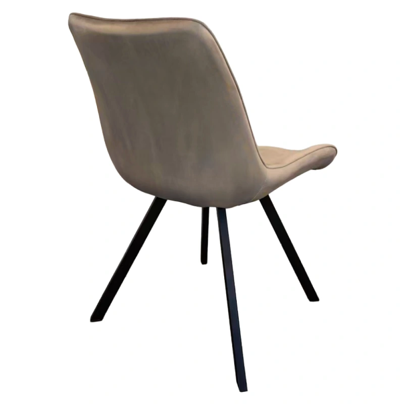 Jedálenská stolička, sivohnedá Taupe Velvet látka/čierna, SAMIRA 7