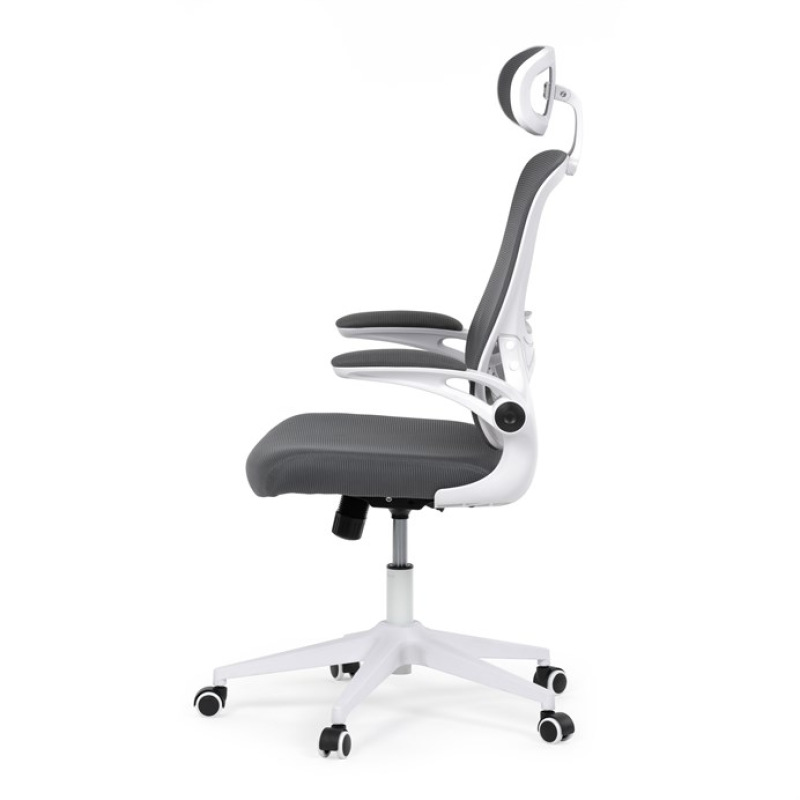 Kancelářská židle, houpací mechanismus, šedá síťovina, KA-Q843 GREY 4