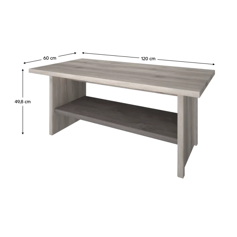 Konferenčný stolík 120, gaštan nairobi/onyx, JESI NEW 2