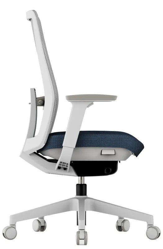 OFFICE PRO Kancelárska stolička K10 WHITE modrá
