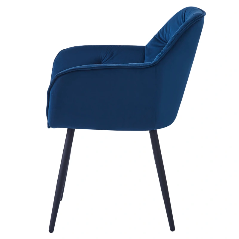 Dizajnové kreslo, modrá Velvet látka, FEDRIS NEW 4