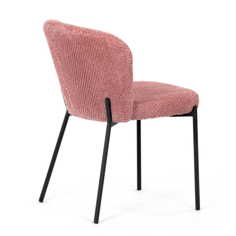 Jídelní židle, růžová, látka bouclé, CT-W1077 PINK2 5