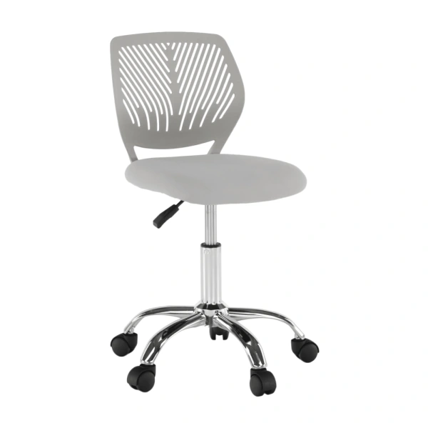 Otočná stolička, sivá/chróm, SELVA 15