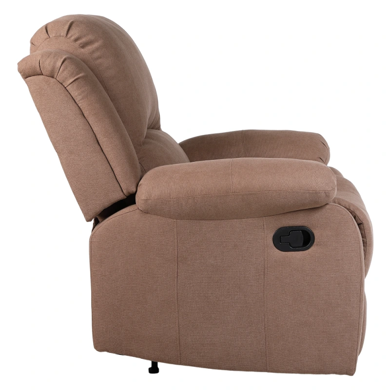 Relaxačné polohovacie kreslo, hnedá látka, ASKOY NEW 8