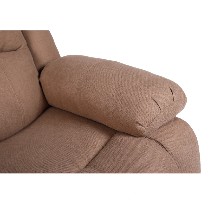 Relaxačné polohovacie kreslo, hnedá látka, ASKOY NEW 14