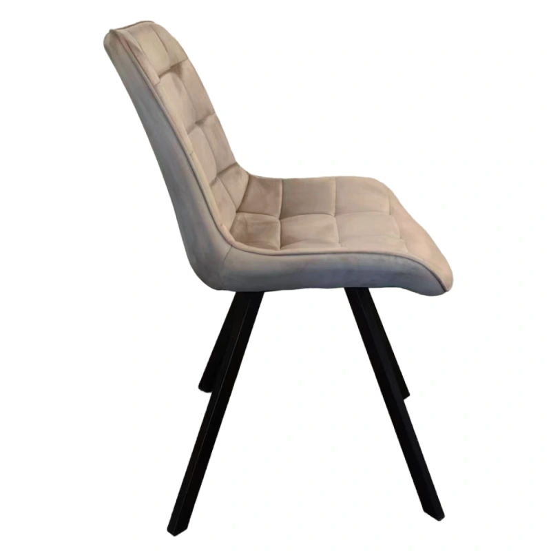 Jedálenská stolička, sivohnedá Taupe Velvet látka/čierna, SAMIRA 5