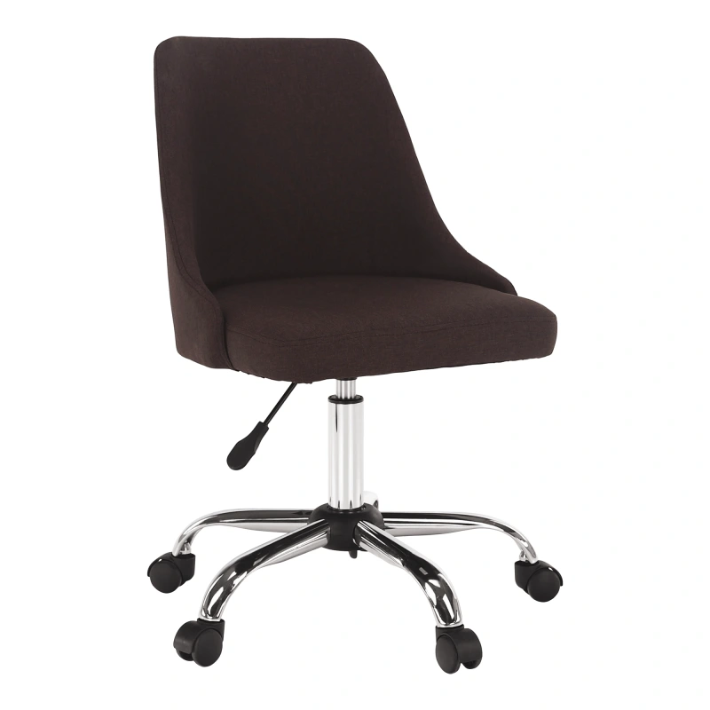 Kancelárska stolička, hnedá/chróm, EDIZ 16