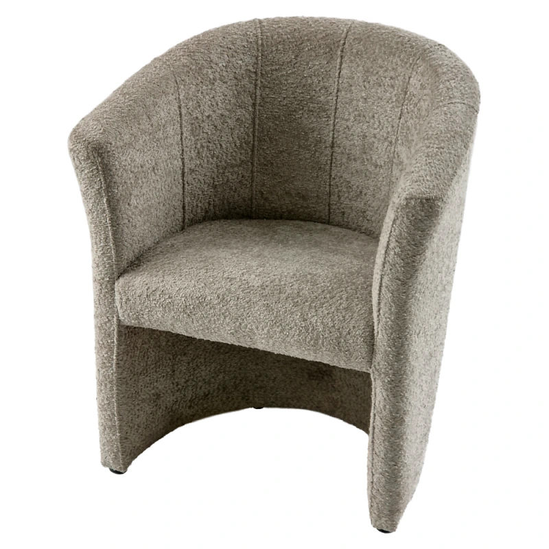 Klubové kreslo, sivobéžová Taupe látka Coral, CUBA 7