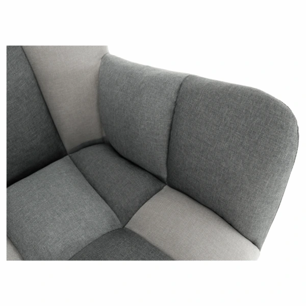 Dizajnové otočné kreslo, patchwork/čierna, KOMODO 1