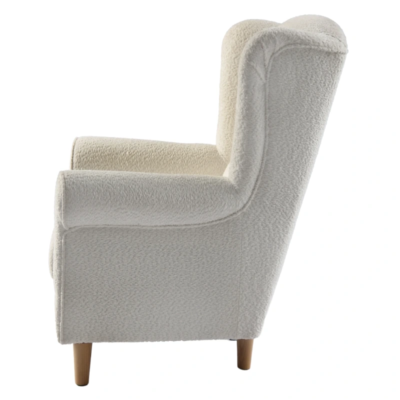 Kreslo ušiak, smotanová látka Coral, CHARLOT 16