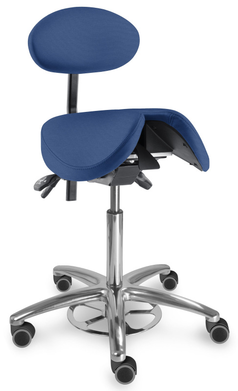 Sedlová zdravotnícka stolička 1215 S CLEAN čalúnenie KOŽENKA Silvertex, Mediflex 5