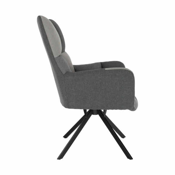 Dizajnové otočné kreslo, patchwork/čierna, KOMODO 4