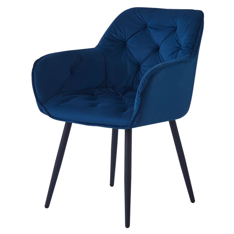 Dizajnové kreslo, modrá Velvet látka, FEDRIS NEW 1