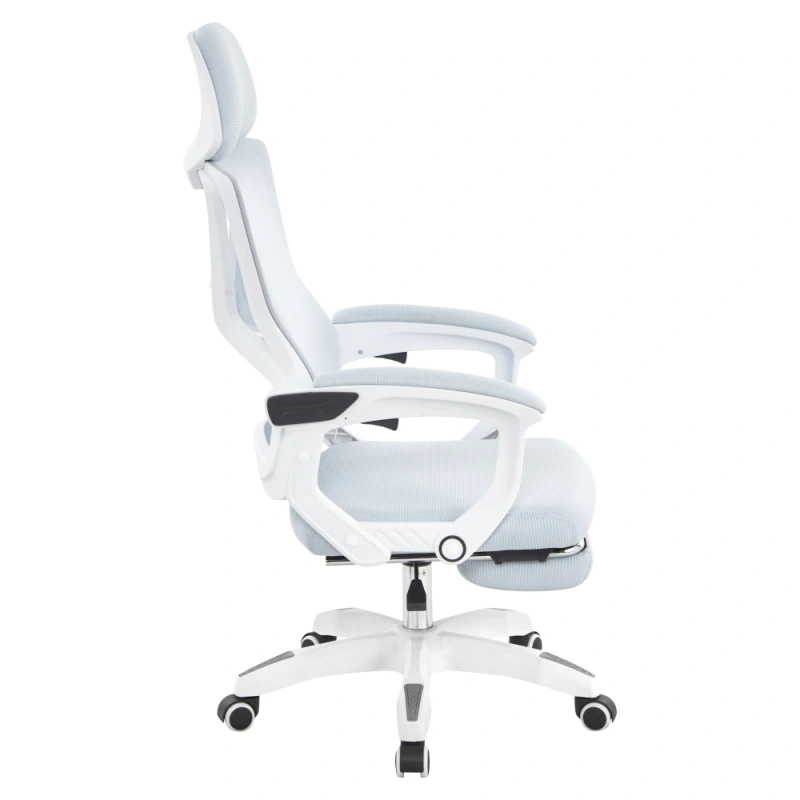Kancelárske kreslo, svetlosivá/biela, nosnosť 150 kg, MALVIN 4