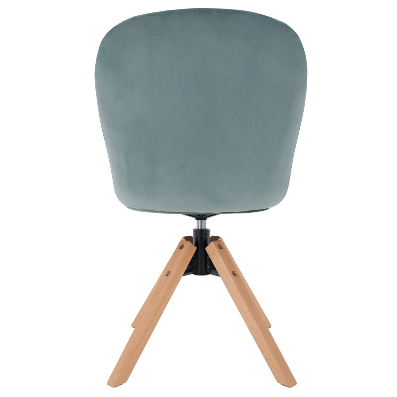 Otočné kreslo, velvet látka, neomint/buk, DALIO 4