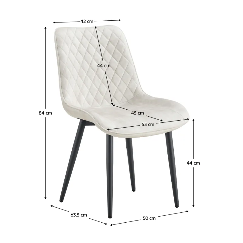 Jedálenská stolička, krémová/čierna, ZAINA TYP 1