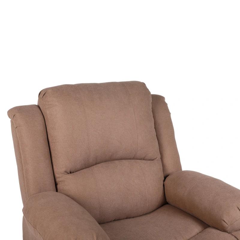 Relaxačné polohovacie kreslo, hnedá látka, ASKOY NEW 13