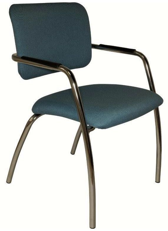 Konferenčná rokovacia stolička OLYMP čalúnenie KOŽENKA Valencia, Silvertex 14
