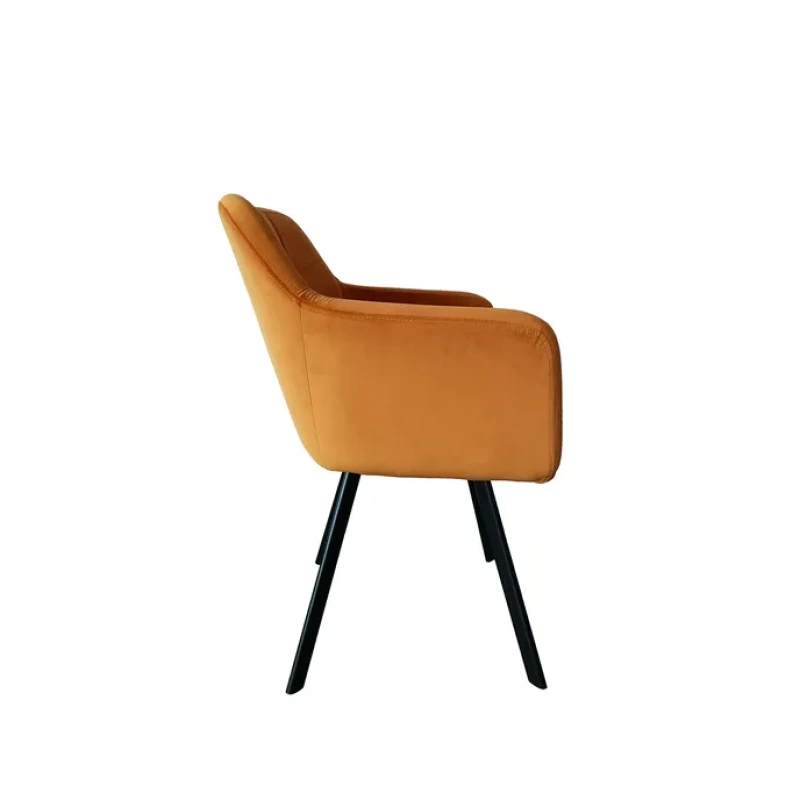 Kreslo, látka zamat horčicová/čierna, ZERON NEW 2