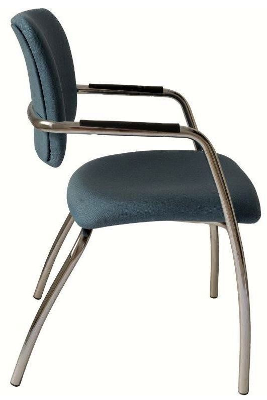 Konferenčná rokovacia stolička OLYMP čalúnenie KOŽENKA Valencia, Silvertex 1