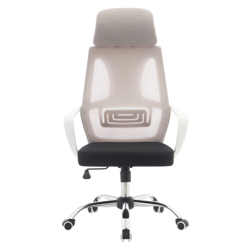 Kancelárske kreslo, sivá/čierna/biela, TAXIS 2 NEW 1