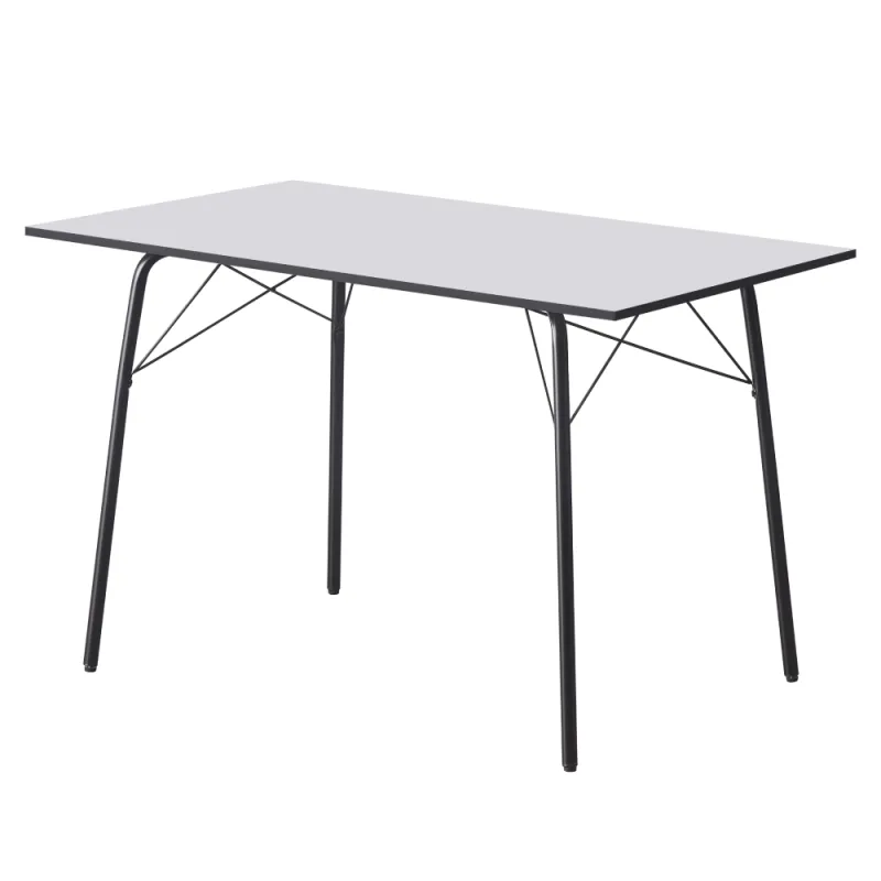 Jedálenský stôl, biela/čierna, 120x75x75 cm, NALAK TYP 2