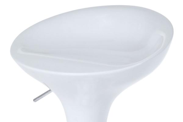 Autronic - barová stolička, plast biely/chróm - AUB-9002 WT